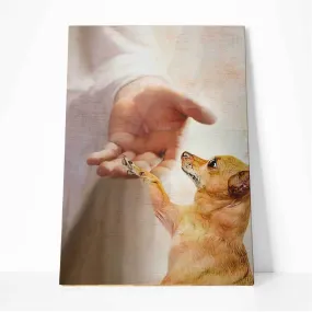 Gearhuman 3D Jesus And A Chihuahua Canvas