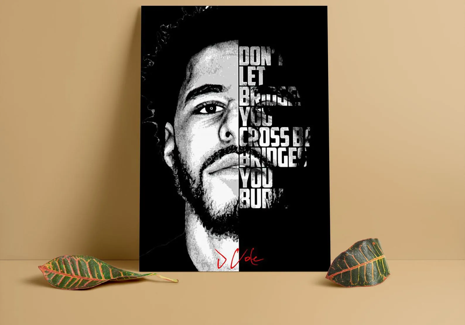 J Cole Custom Printing, Home Decor, Wall Hanging, Custom Canvas, Home Decor, Music Canvas, Rapper Poster, Cole Print