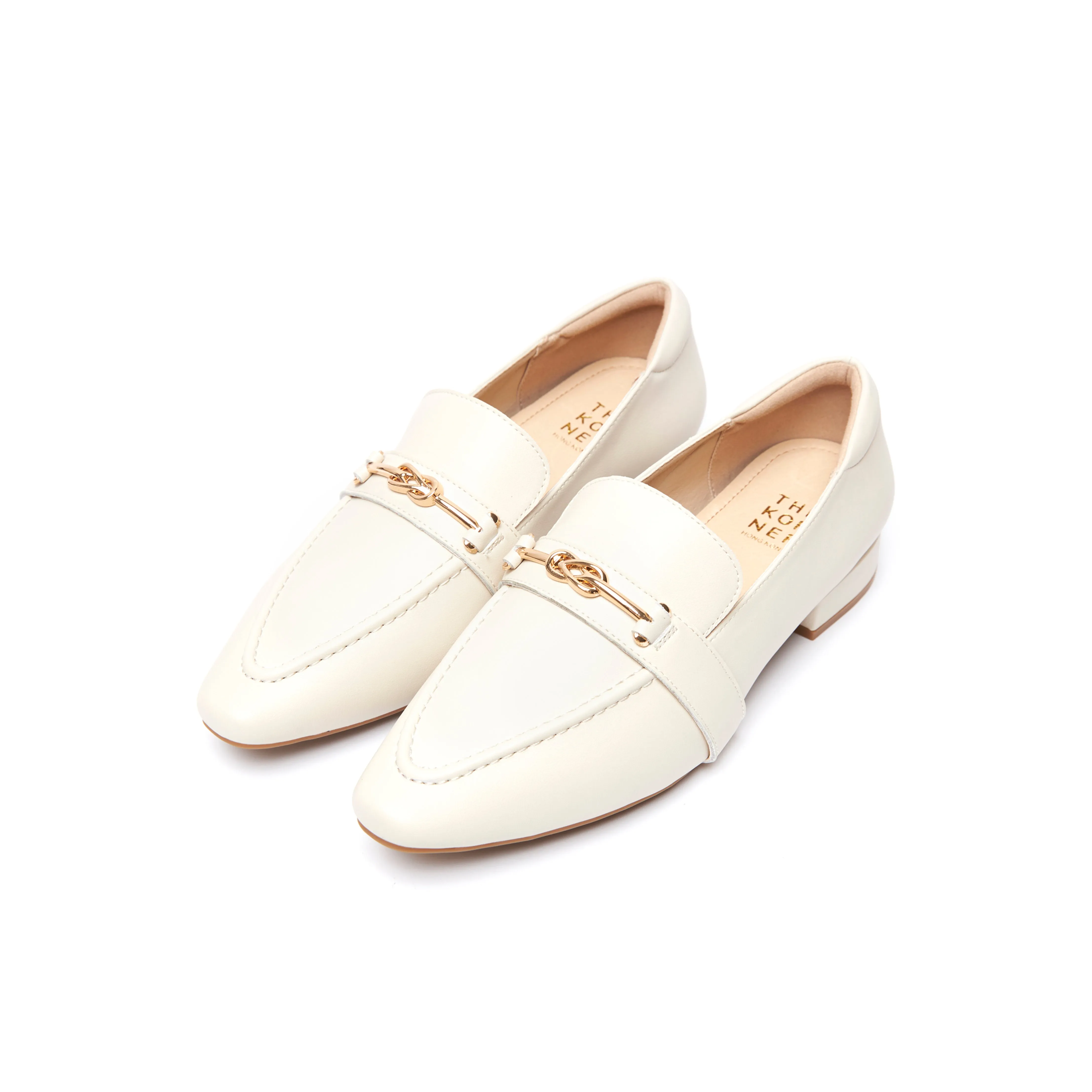 Kaylie Buckle Loafers - Beige ( BEI )