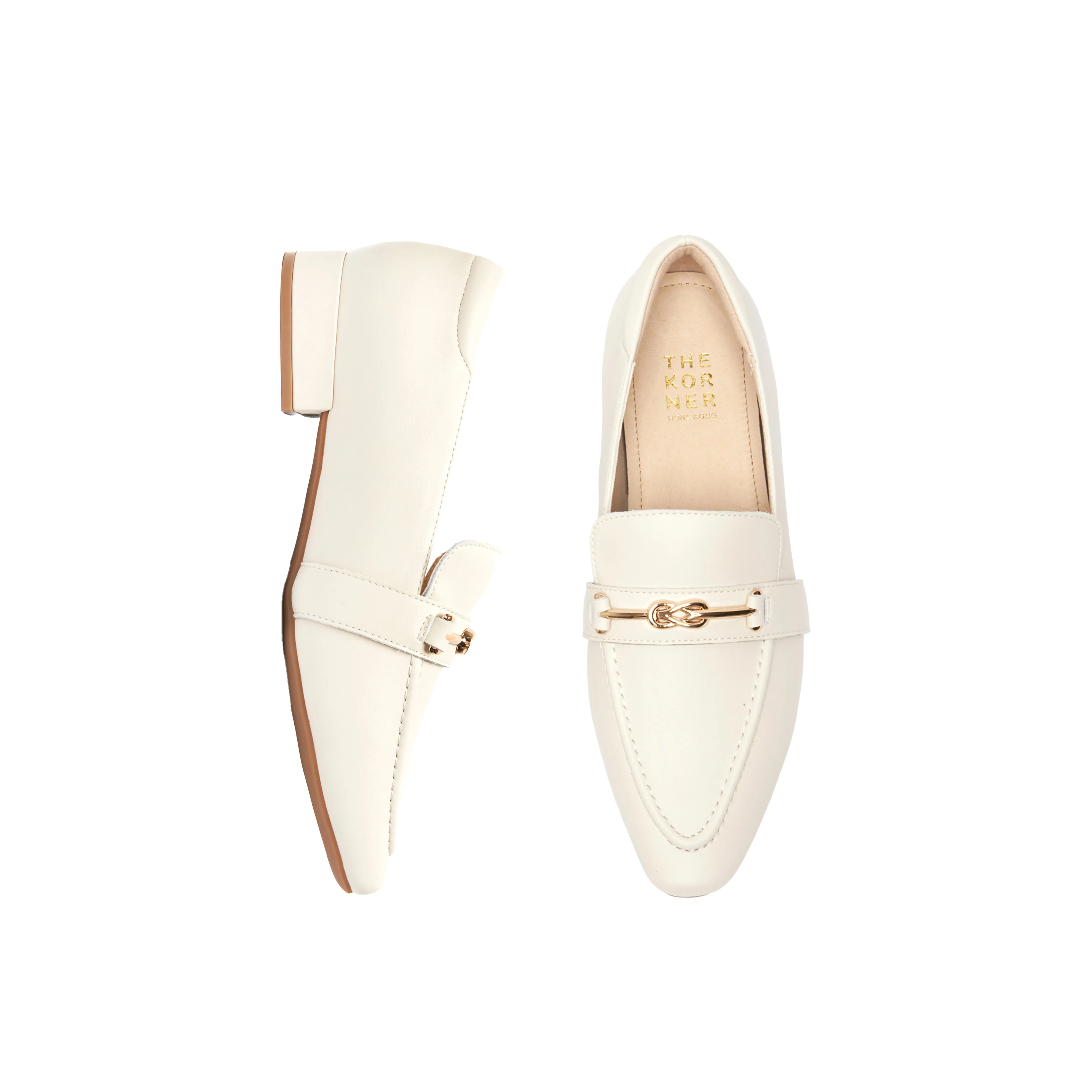 Kaylie Buckle Loafers - Beige ( BEI )