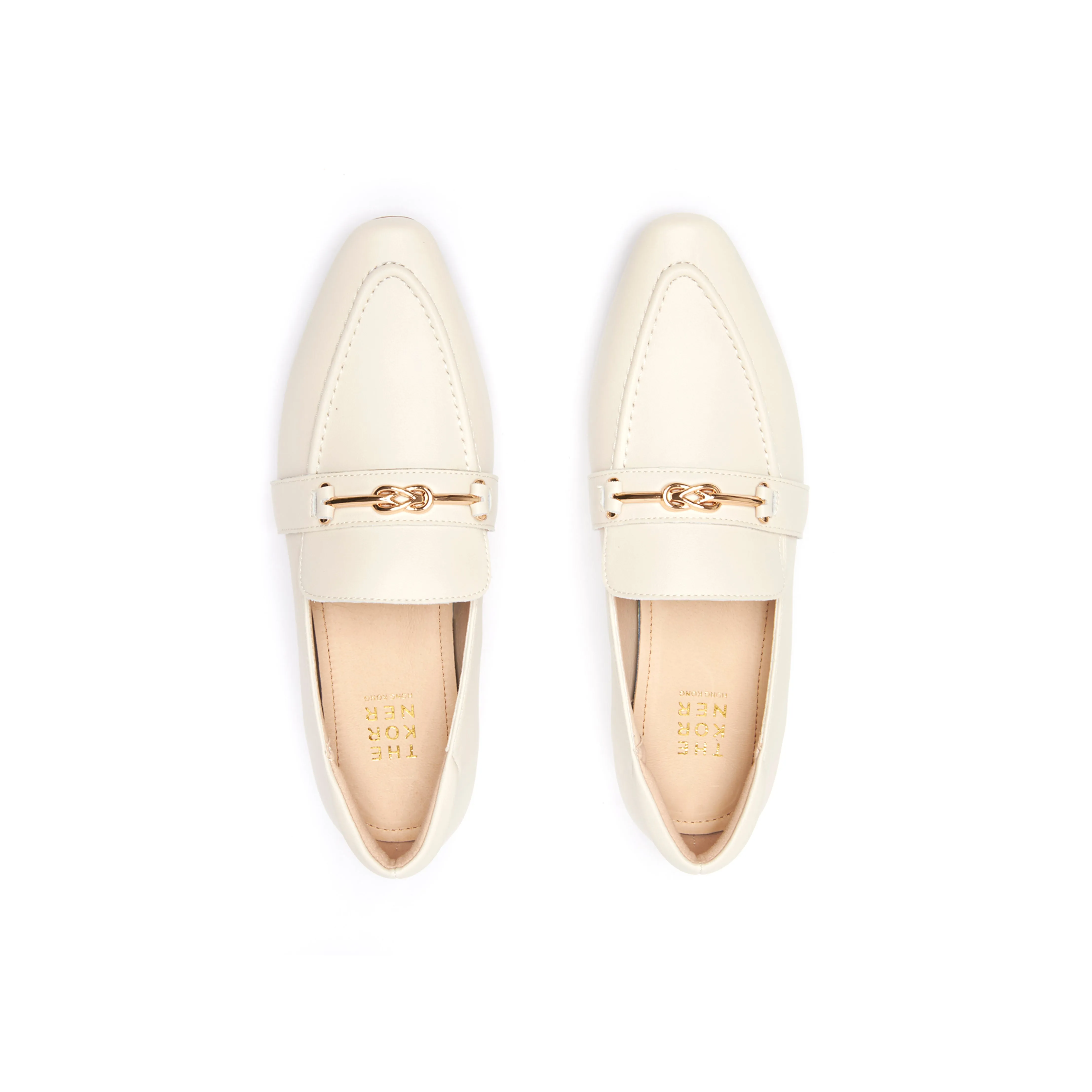 Kaylie Buckle Loafers - Beige ( BEI )