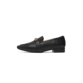 Kaylie Buckle Loafers - Black ( BLK )