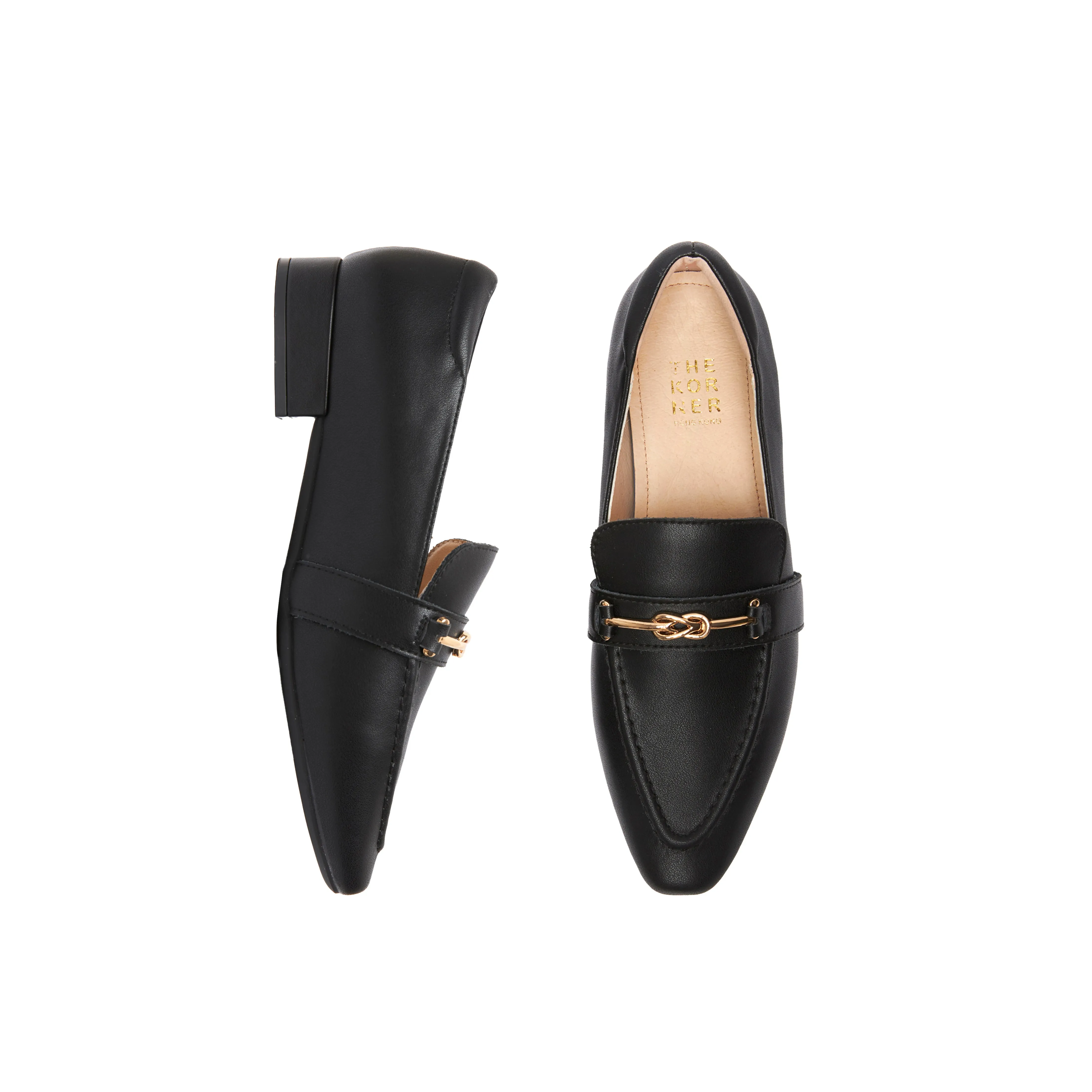 Kaylie Buckle Loafers - Black ( BLK )