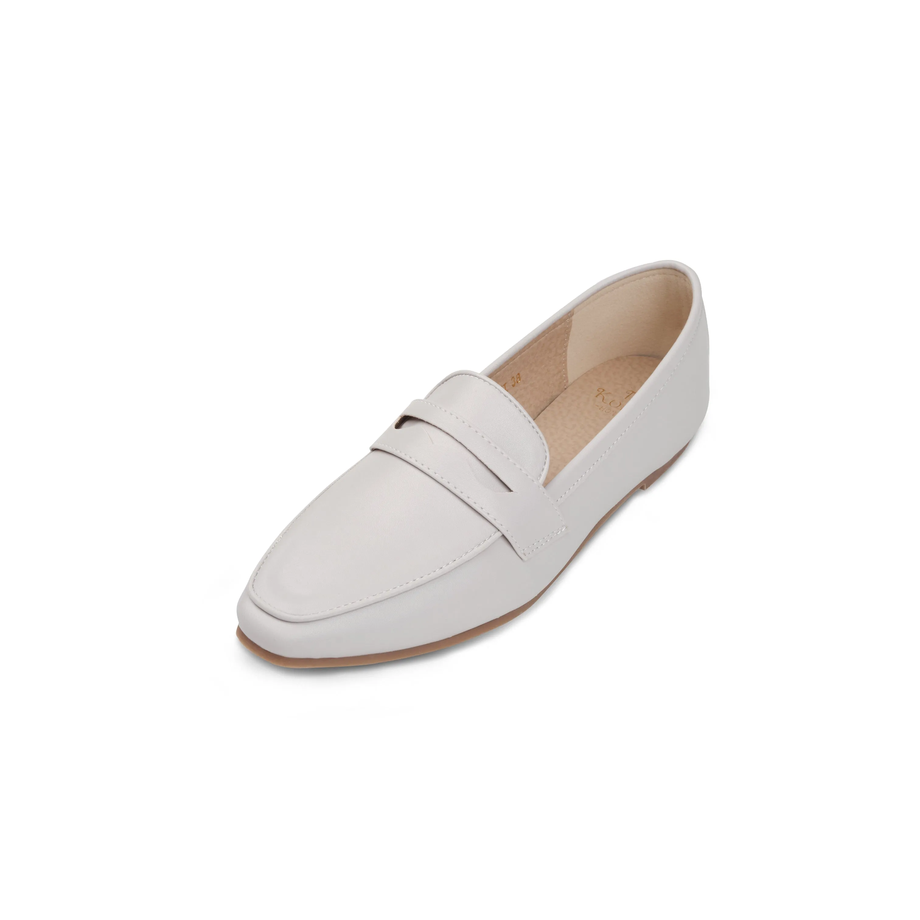 Kenni II Leather Loafers - Light Grey (MGY)