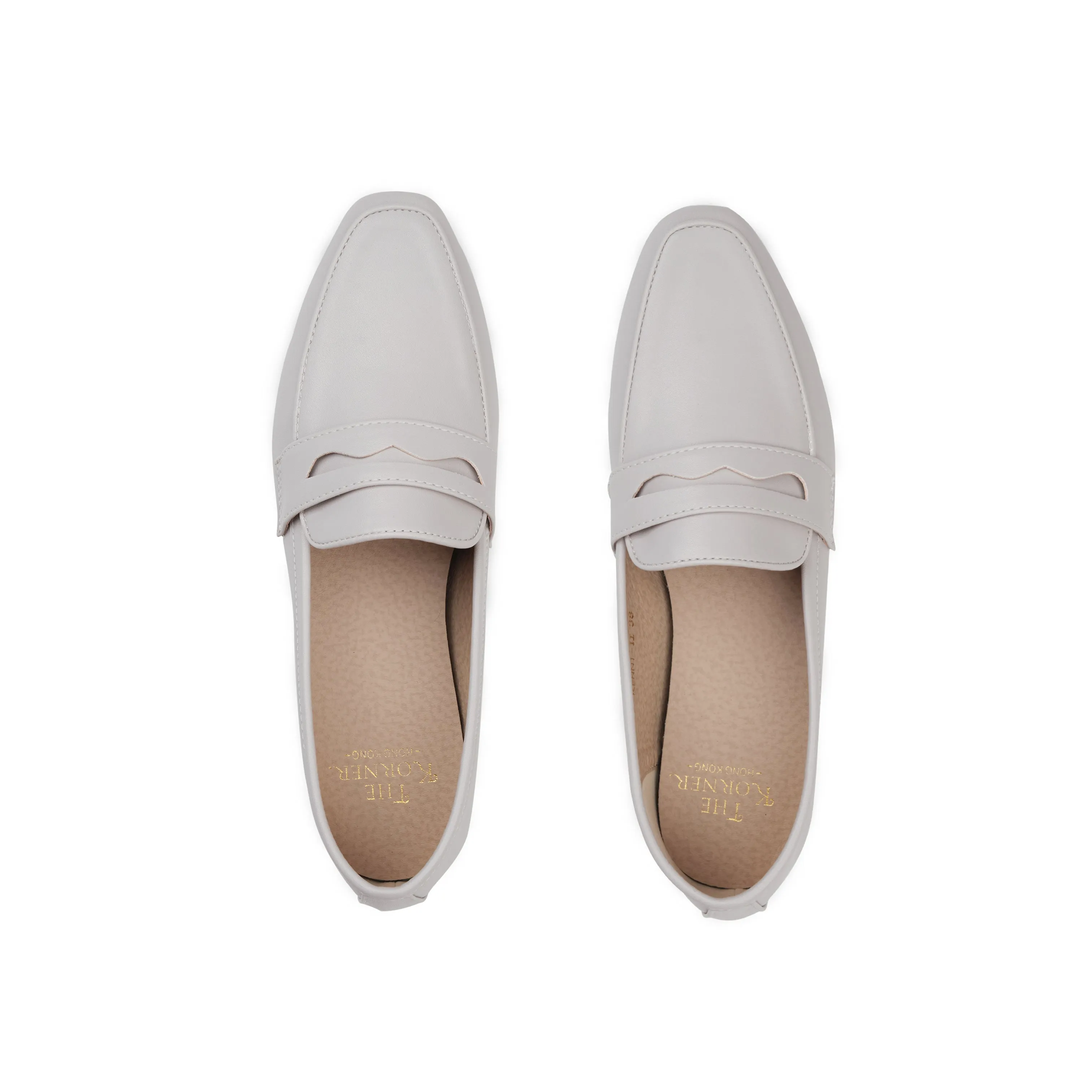 Kenni II Leather Loafers - Light Grey (MGY)