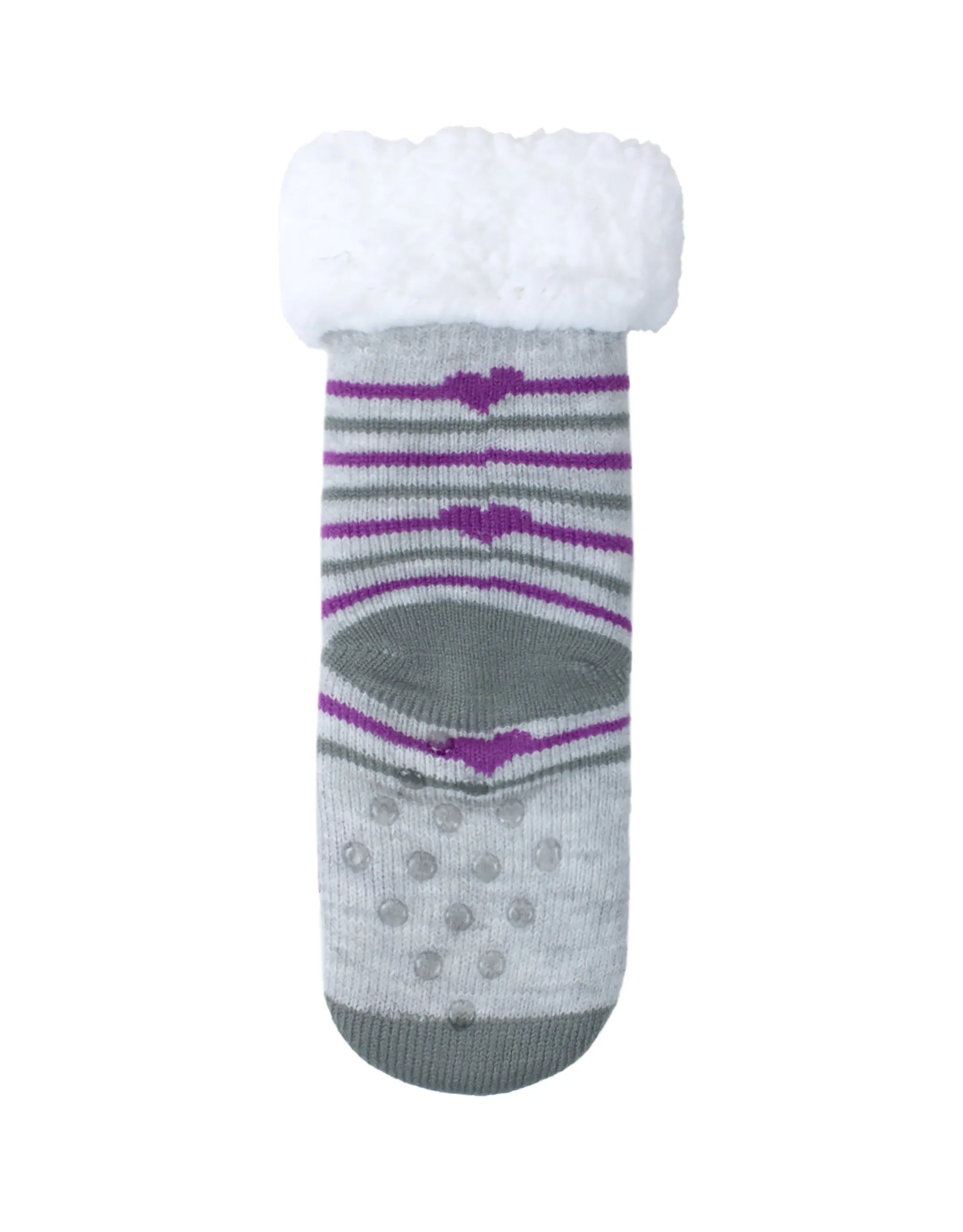 Kids Purple Fox Slipper Socks