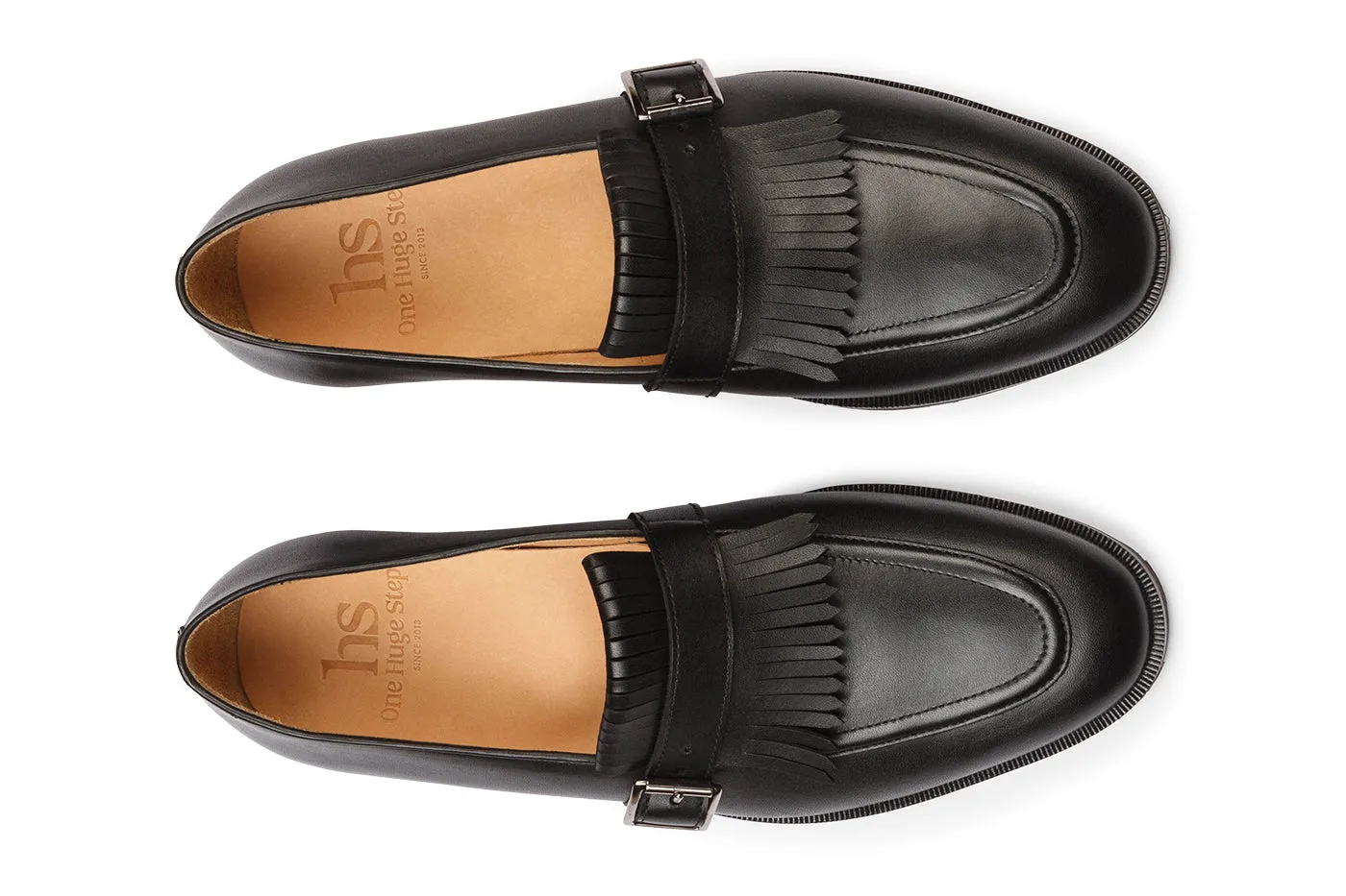 Kiltie loafer with ornamental side strap