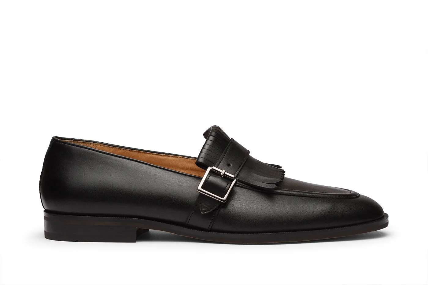 Kiltie loafer with ornamental side strap