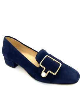 Low Heel Court Shoe With Buckle Detail