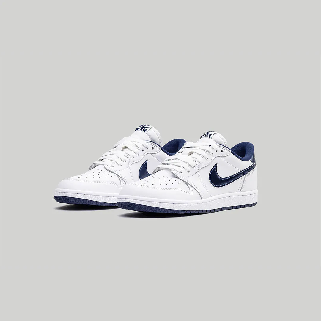 Men's Air Jordan 1 Low 85- WHITE/NAVY-WHITE