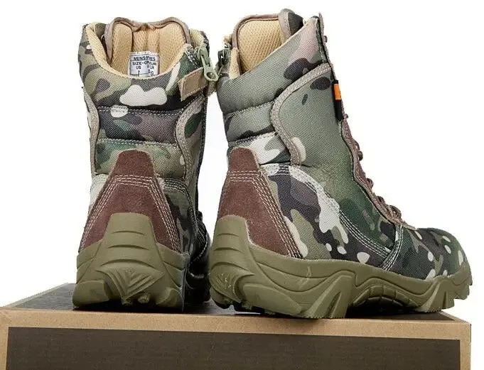 Men’s Military Tactical Ankle Boots Desert Combat Army Hiking Shoes | 001