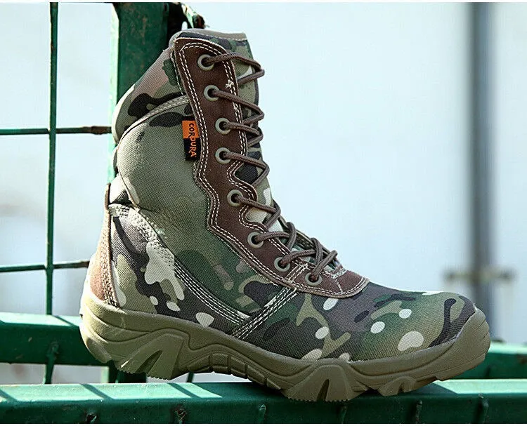 Men’s Military Tactical Ankle Boots Desert Combat Army Hiking Shoes | 001