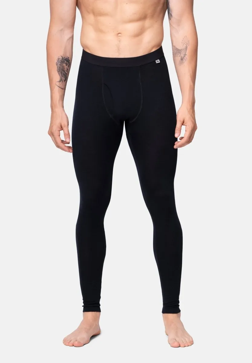 MERINO WOOL BASE LAYER PANTS WITH FLY FOR MEN