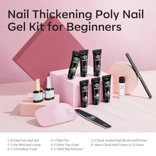 Modelones Poly Gel Nail Kit | Nude