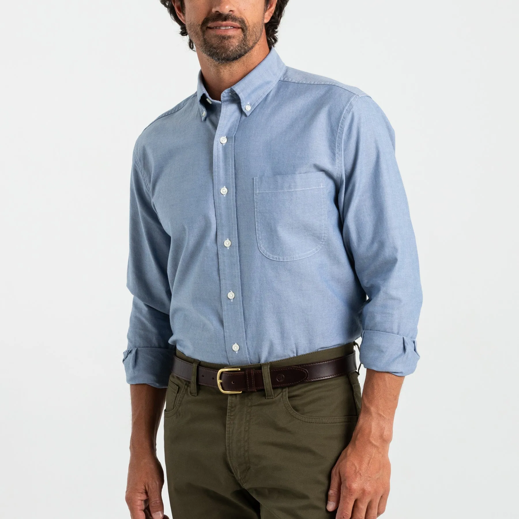 Morris Solid Cotton Oxford Sport Shirt