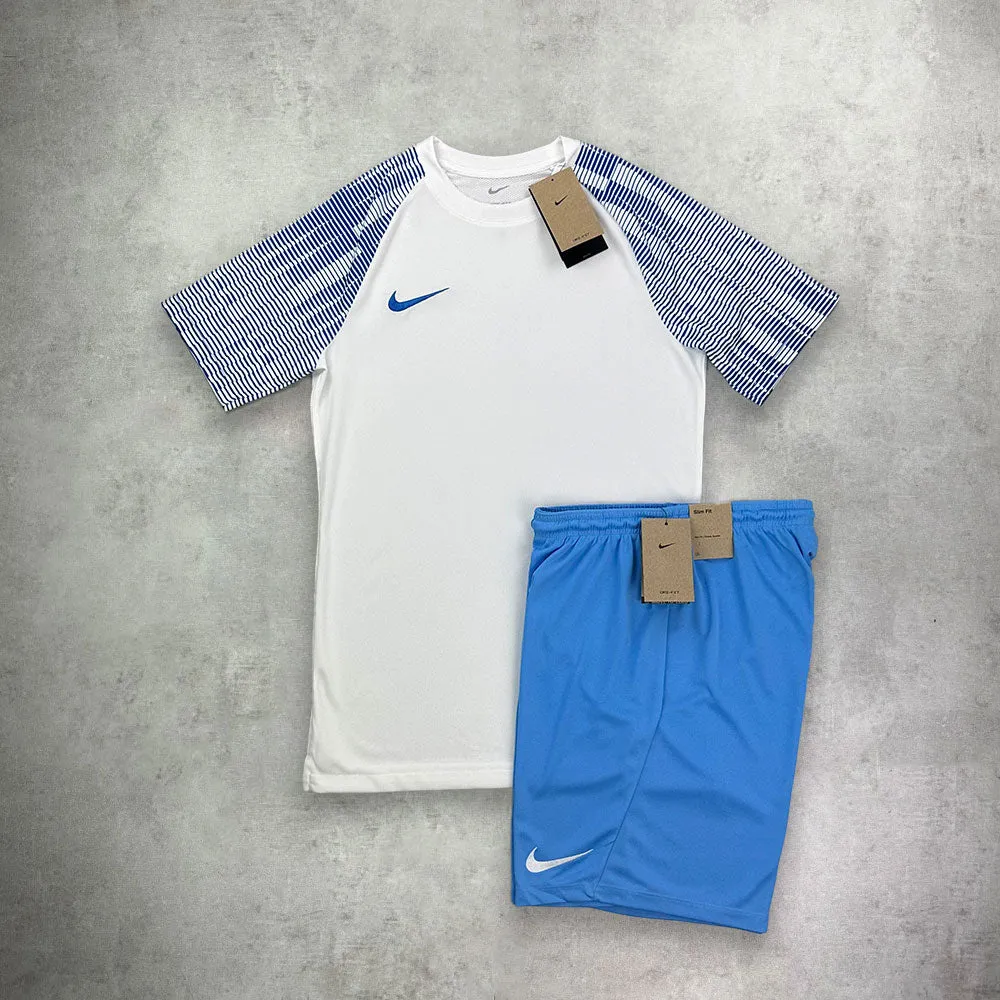 Nike Academy Dr-Fit T-shirt/Shorts Set Royal Blue/White