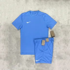 Nike Dri-Fit T-Shirt/ Shorts Set Aqua Blue