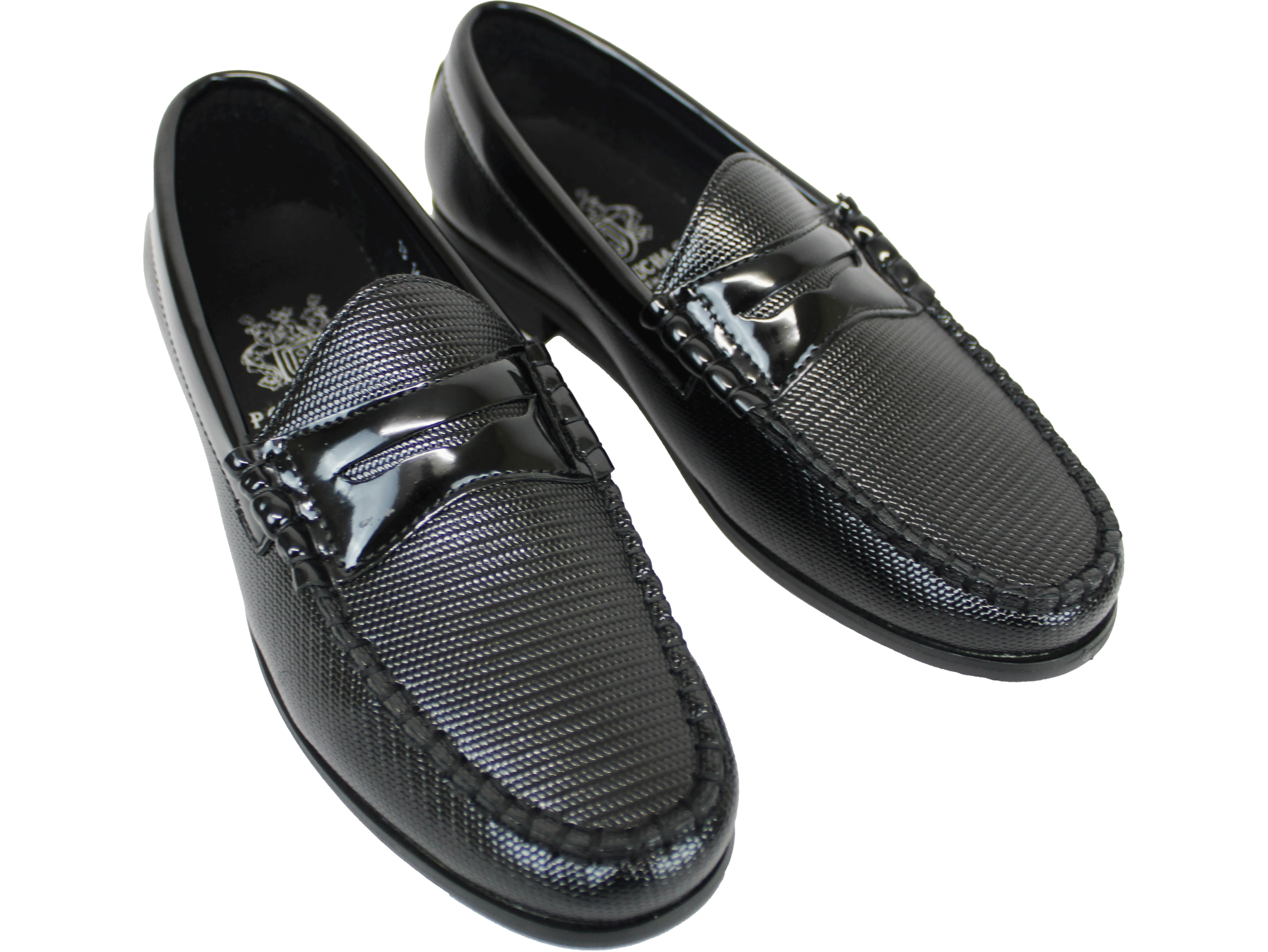 P CROUCH& CO Black Cobra Loafer