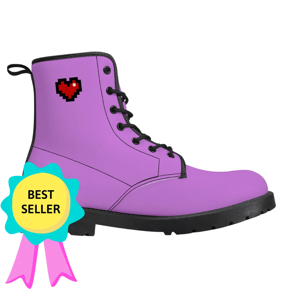 Purple Squad Unisex Vegan Leather Boots