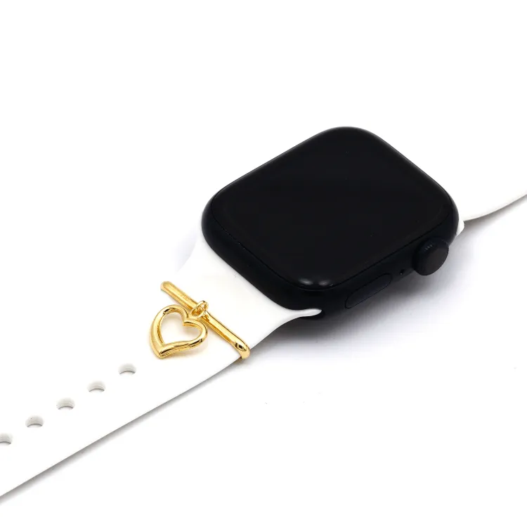 Real Gold Apple Watch Gold Accessory 21 M.M With Hanging 3D Heart 2368 GZA 1001