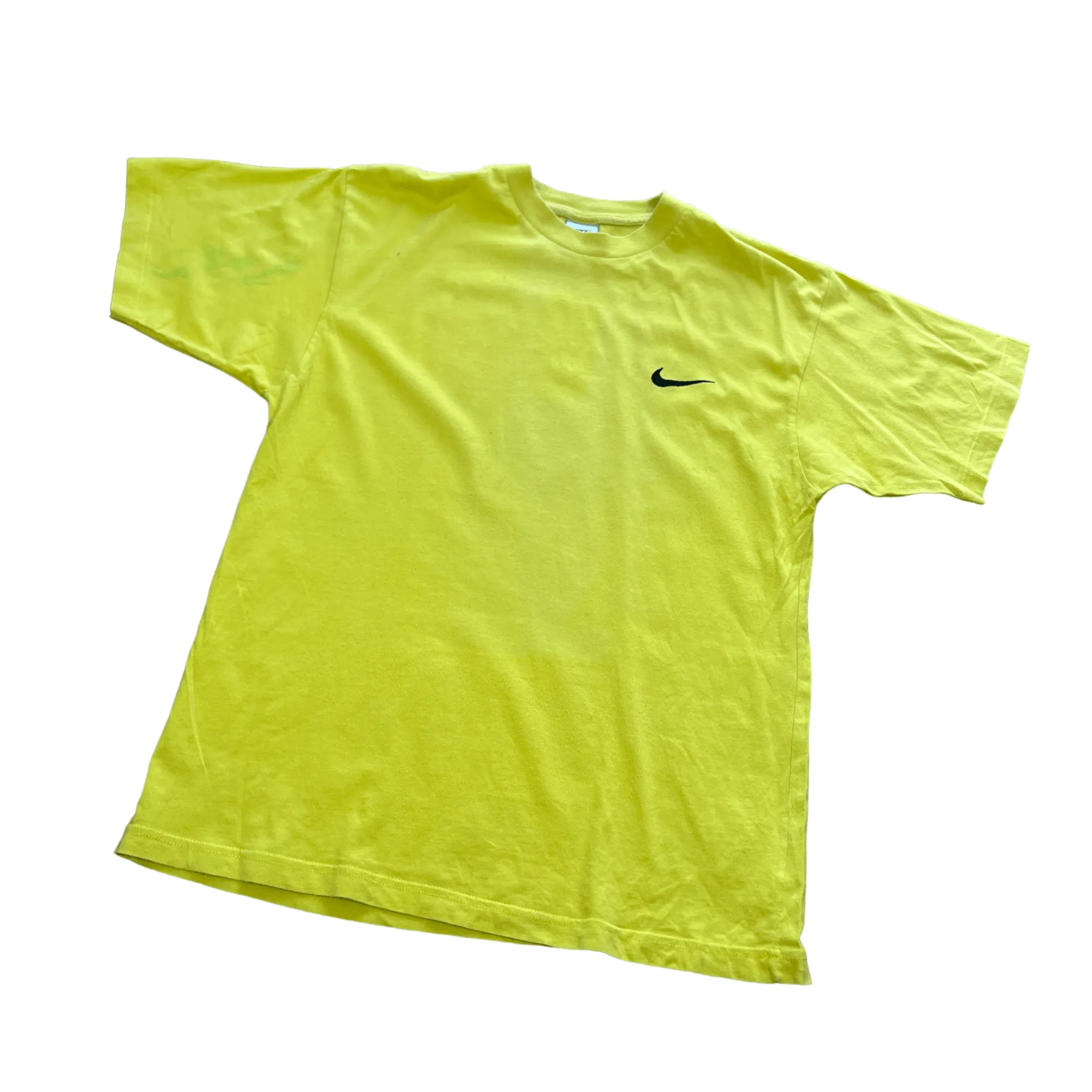 Vintage 90s Yellow Nike Tee - Medium