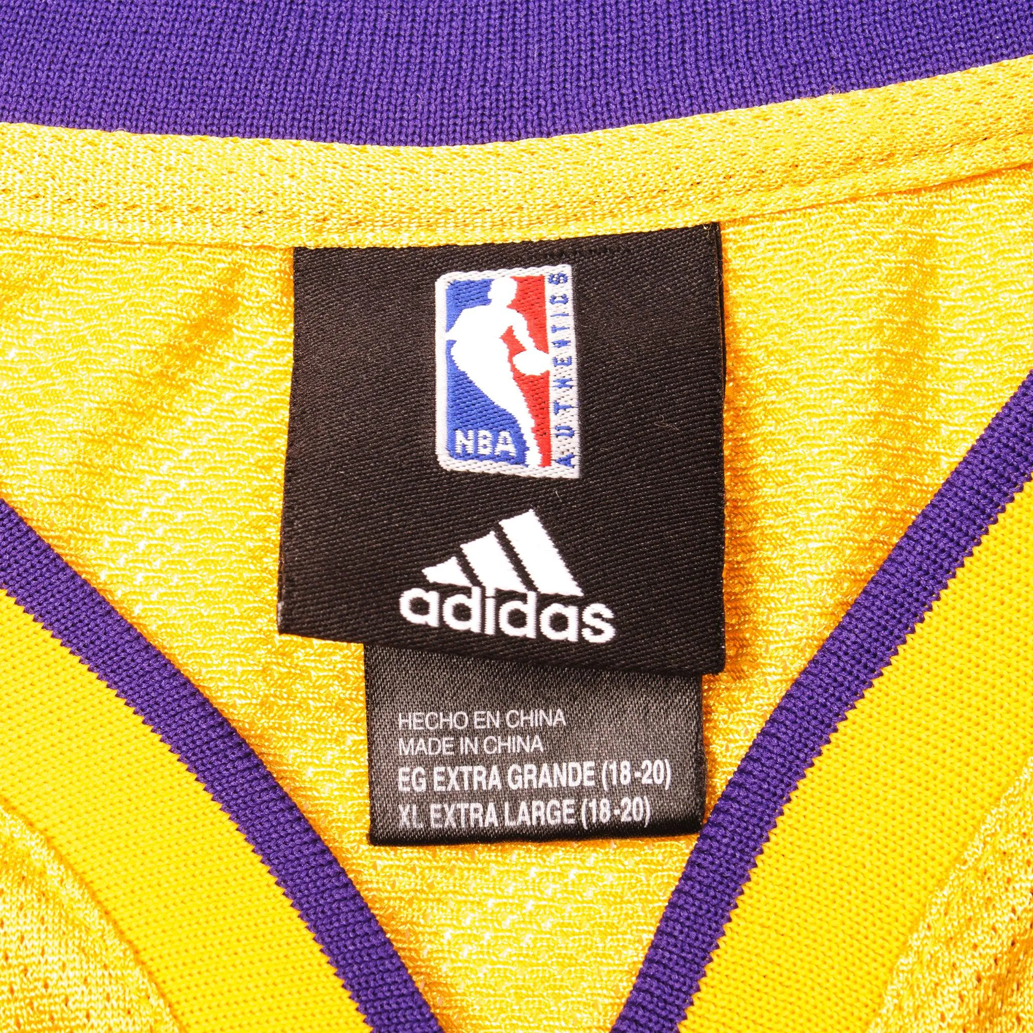 VINTAGE ADIDAS NBA LAKERS 24 KOBE BRYANT JERSEY SIZE XL