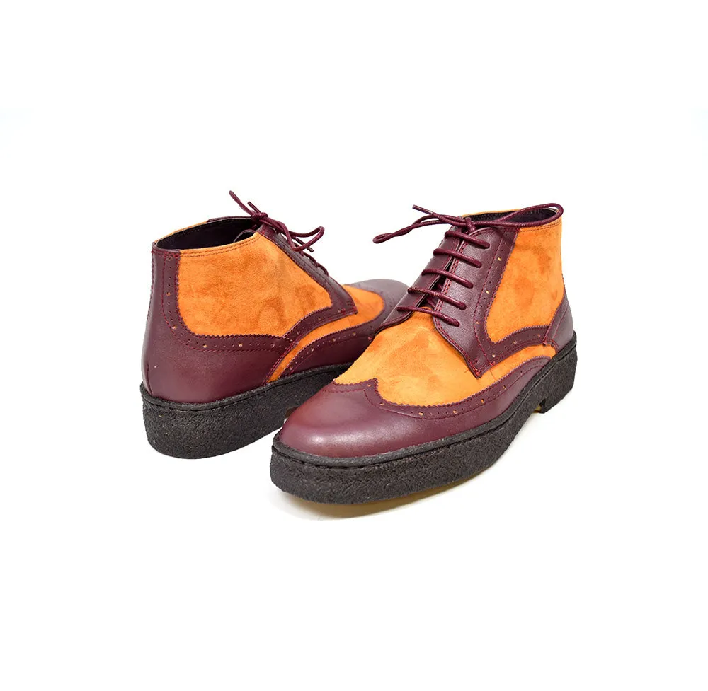 Wingtip Two Tone Lace-Up Leather Shoe from The British Collection