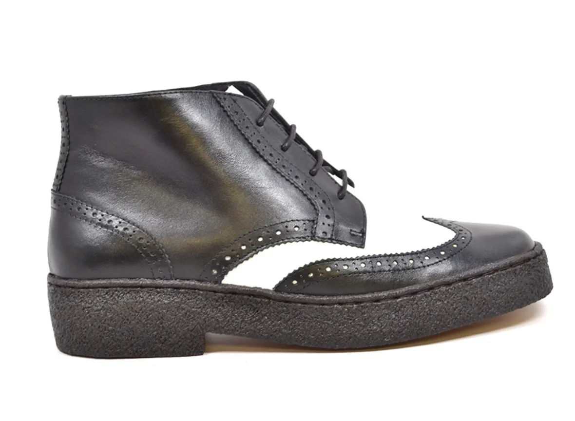 Wingtip Two Tone Lace-Up Leather Shoe from The British Collection