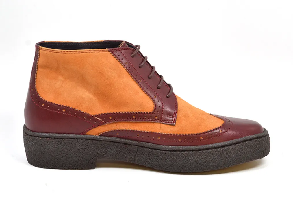 Wingtip Two Tone Lace-Up Leather Shoe from The British Collection